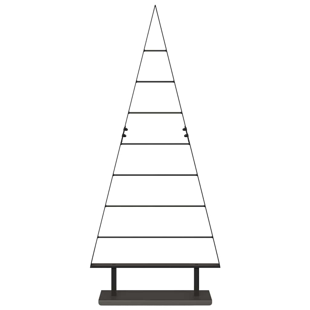 vidaXL Metal Christmas Tree Black 125.5 cm Steel