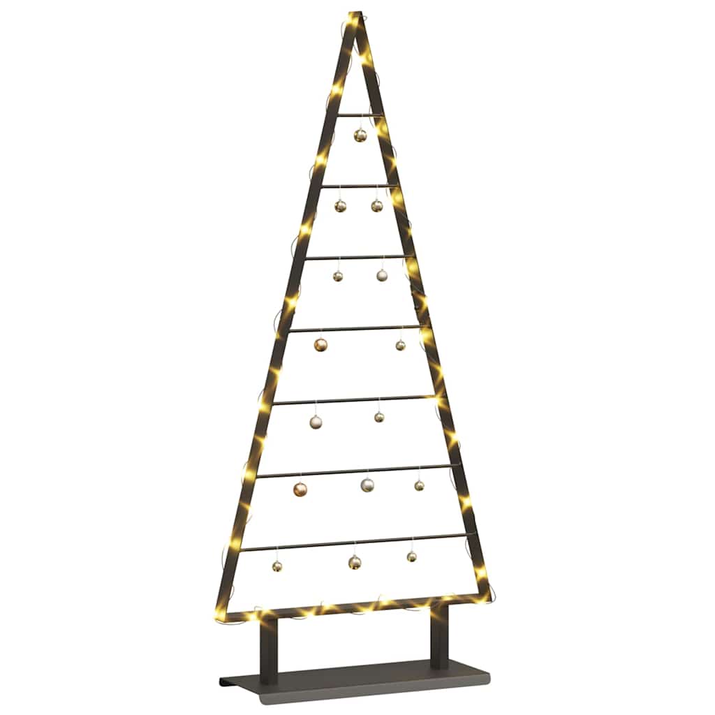 vidaXL Metal Christmas Tree Black 125.5 cm Steel
