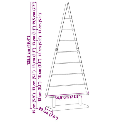 vidaXL Metal Christmas Tree Black 125.5 cm Steel