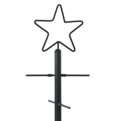 vidaXL Metal Christmas Tree Black 59.5 cm Powder-coated steel