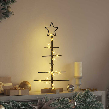 vidaXL Metal Christmas Tree Black 59.5 cm Powder-coated steel