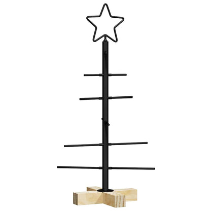 vidaXL Metal Christmas Tree Black 59.5 cm Powder-coated steel