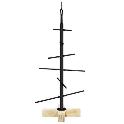 vidaXL Metal Christmas Tree Black 59.5 cm Powder-coated steel