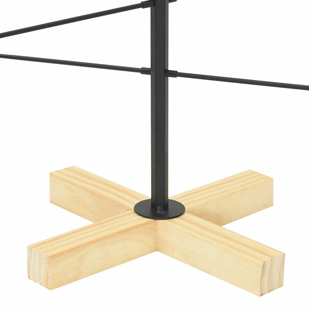 vidaXL Metal Christmas Tree Black 89 cm Powder-coated steel