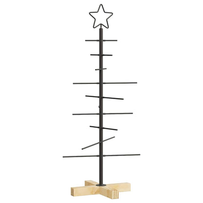 vidaXL Metal Christmas Tree Black 89 cm Powder-coated steel