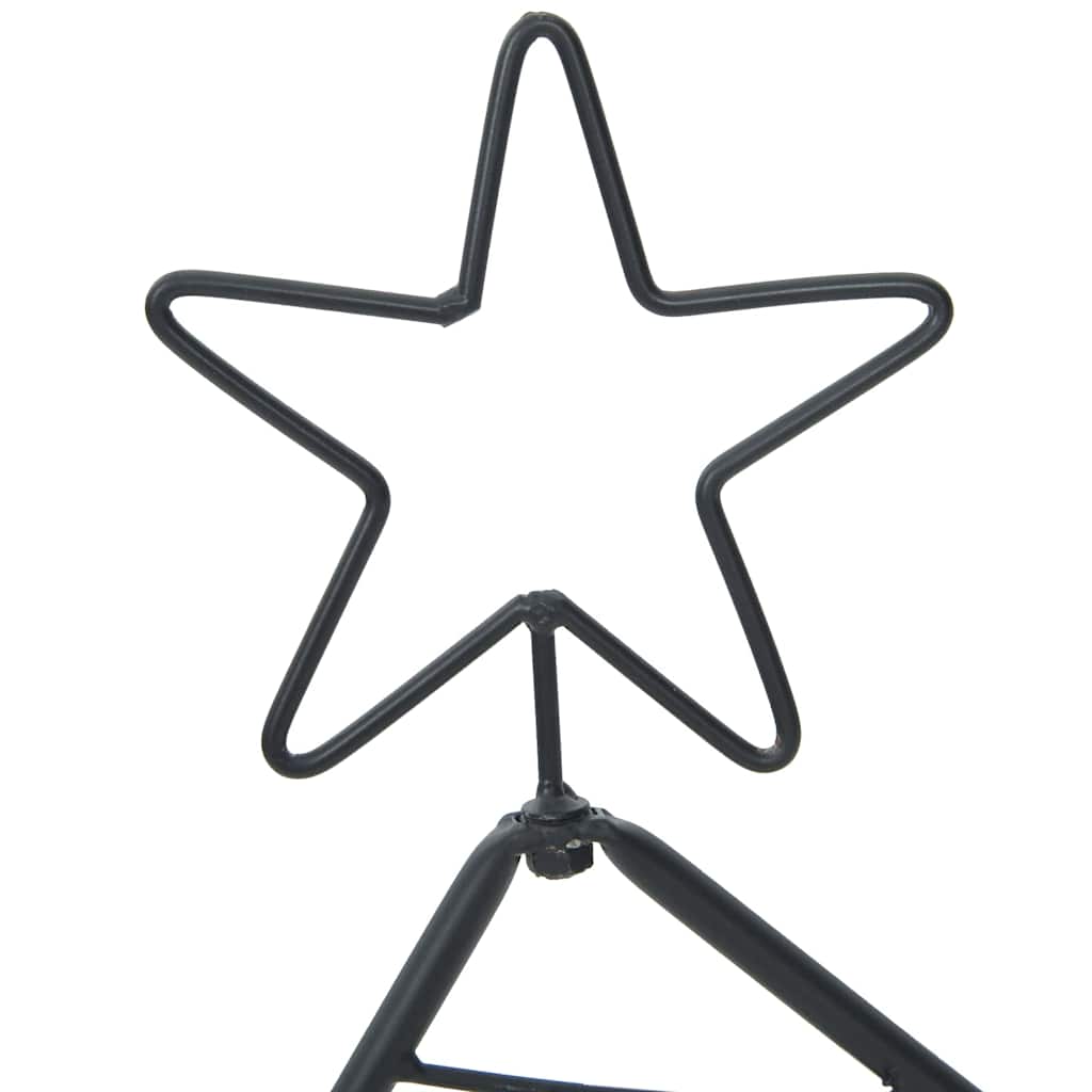 vidaXL Metal Christmas Tree Black 60 cm Steel - 56606