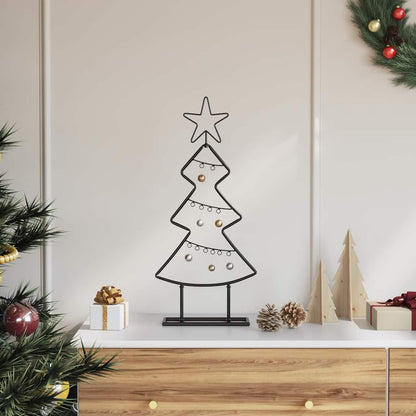 vidaXL Metal Christmas Tree Black 60 cm Steel - 56606