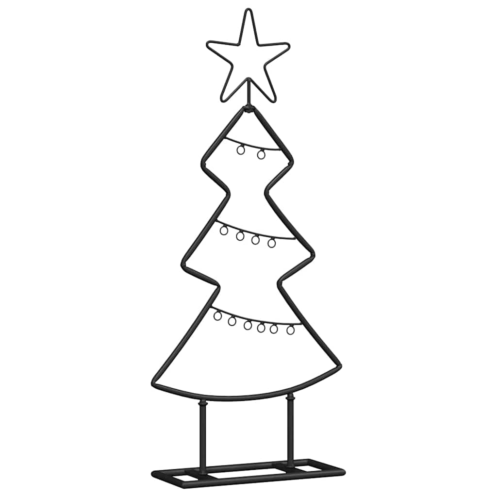 vidaXL Metal Christmas Tree Black 60 cm Steel - 56606
