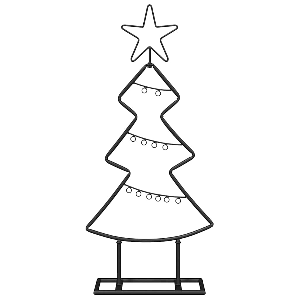 vidaXL Metal Christmas Tree Black 60 cm Steel - 56606