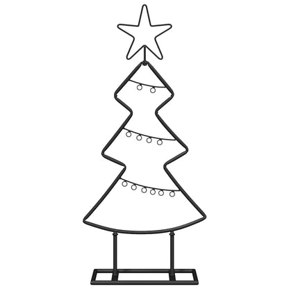 vidaXL Metal Christmas Tree Black 60 cm Steel - 56606