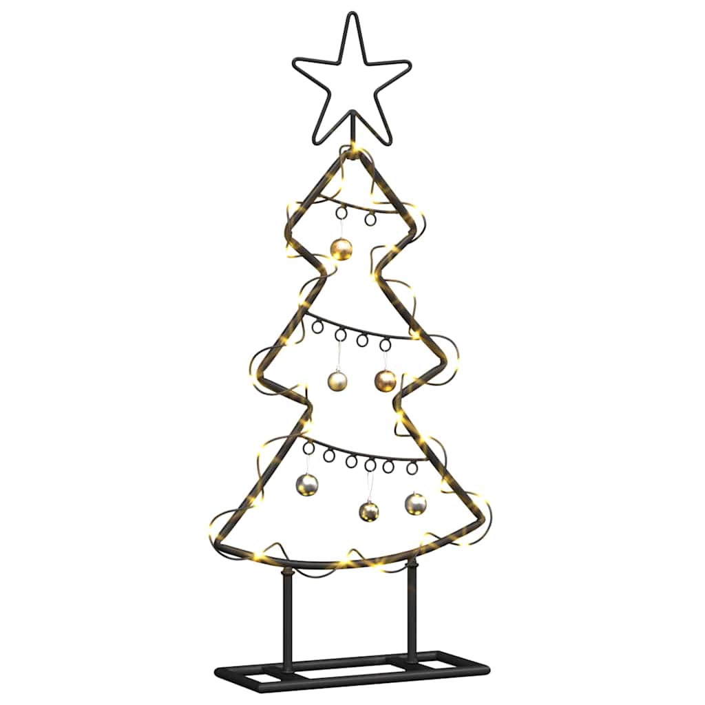 vidaXL Metal Christmas Tree Black 60 cm Steel - 56606