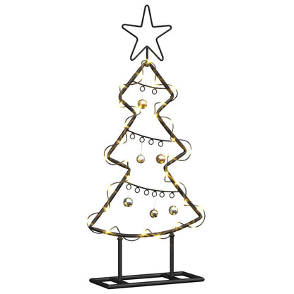 vidaXL Metal Christmas Tree Black 60 cm Steel - 56606