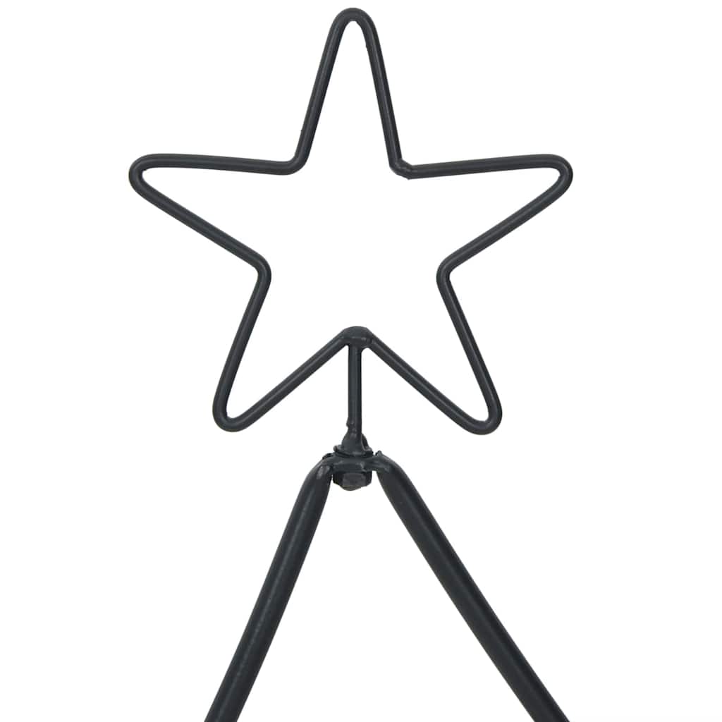 vidaXL Metal Christmas Tree Black 125 cm Steel