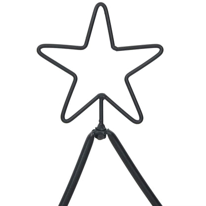 vidaXL Metal Christmas Tree Black 125 cm Steel