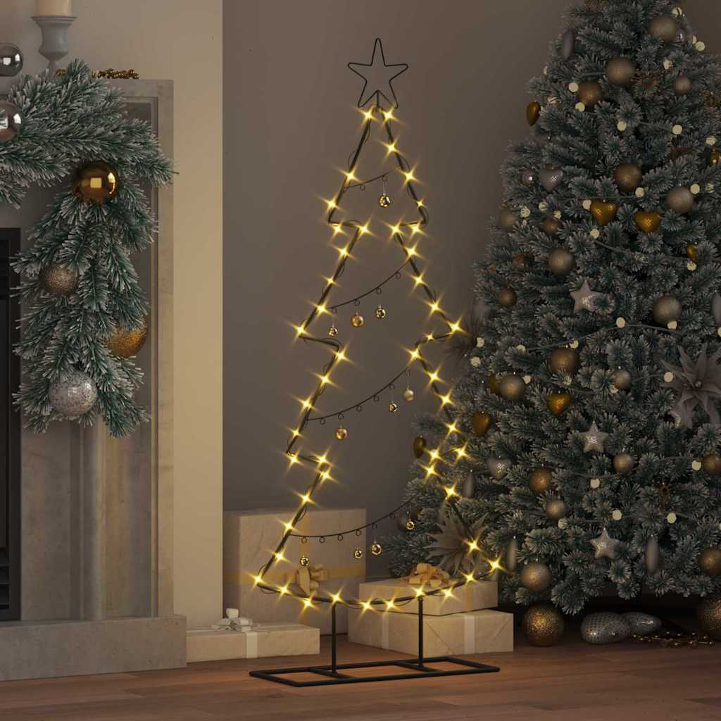 vidaXL Metal Christmas Tree Black 125 cm Steel