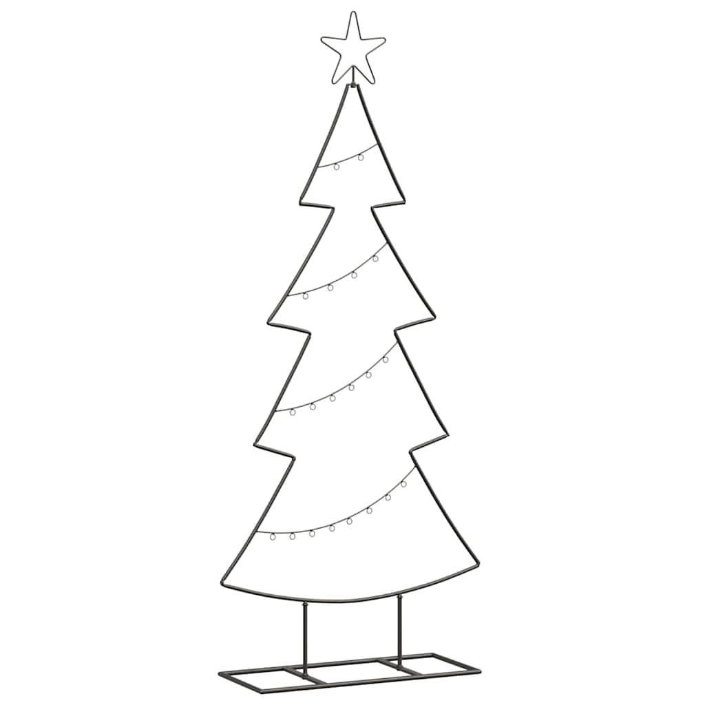 vidaXL Metal Christmas Tree Black 125 cm Steel