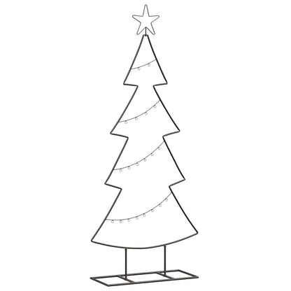 vidaXL Metal Christmas Tree Black 125 cm Steel