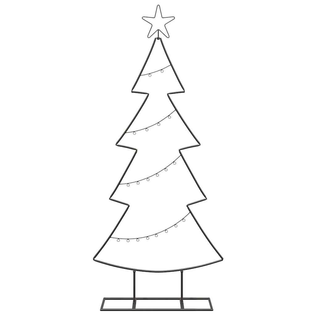 vidaXL Metal Christmas Tree Black 125 cm Steel