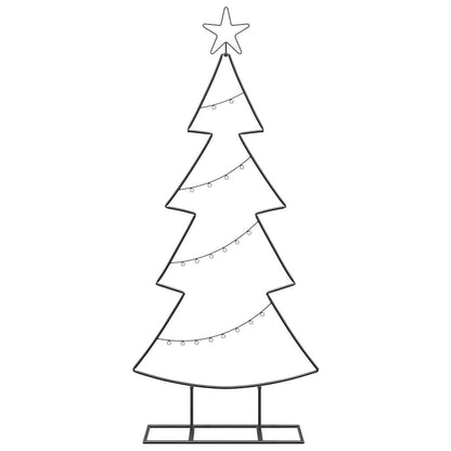 vidaXL Metal Christmas Tree Black 125 cm Steel