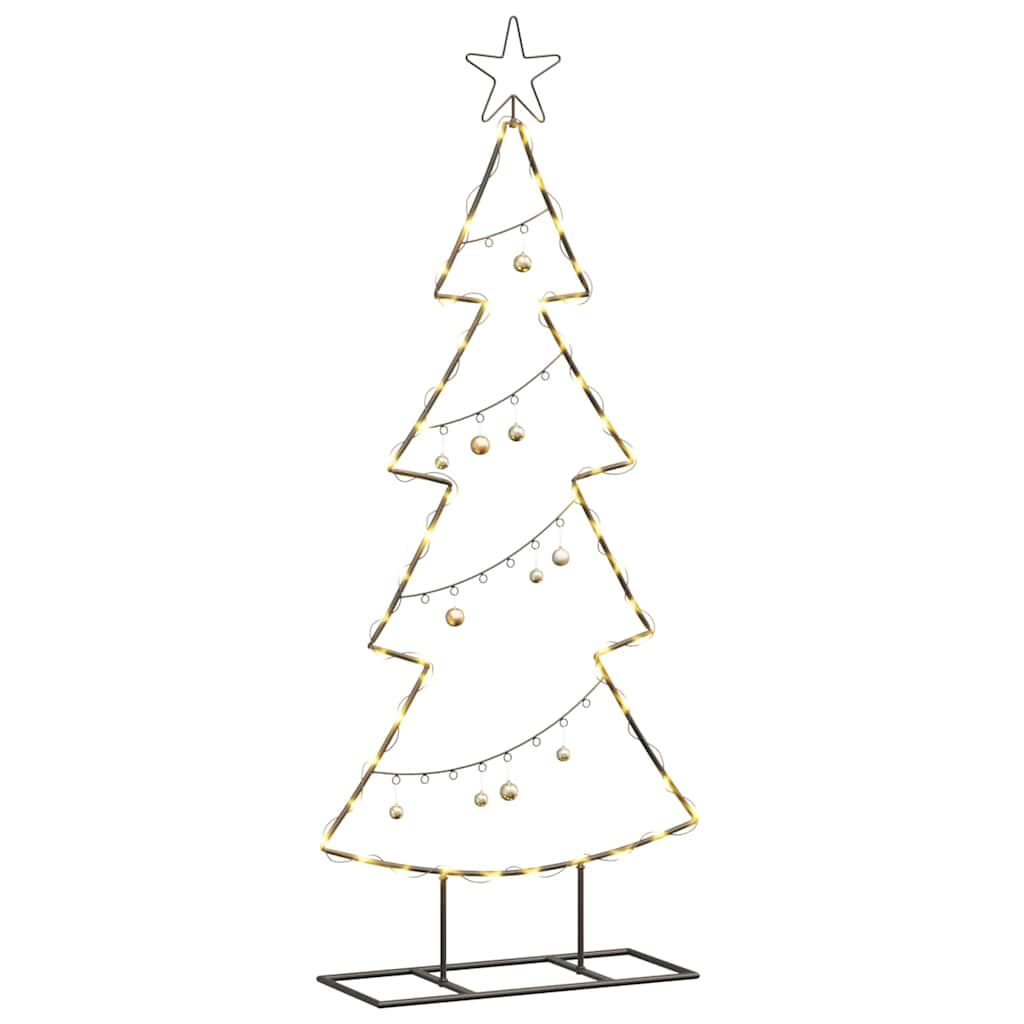 vidaXL Metal Christmas Tree Black 125 cm Steel