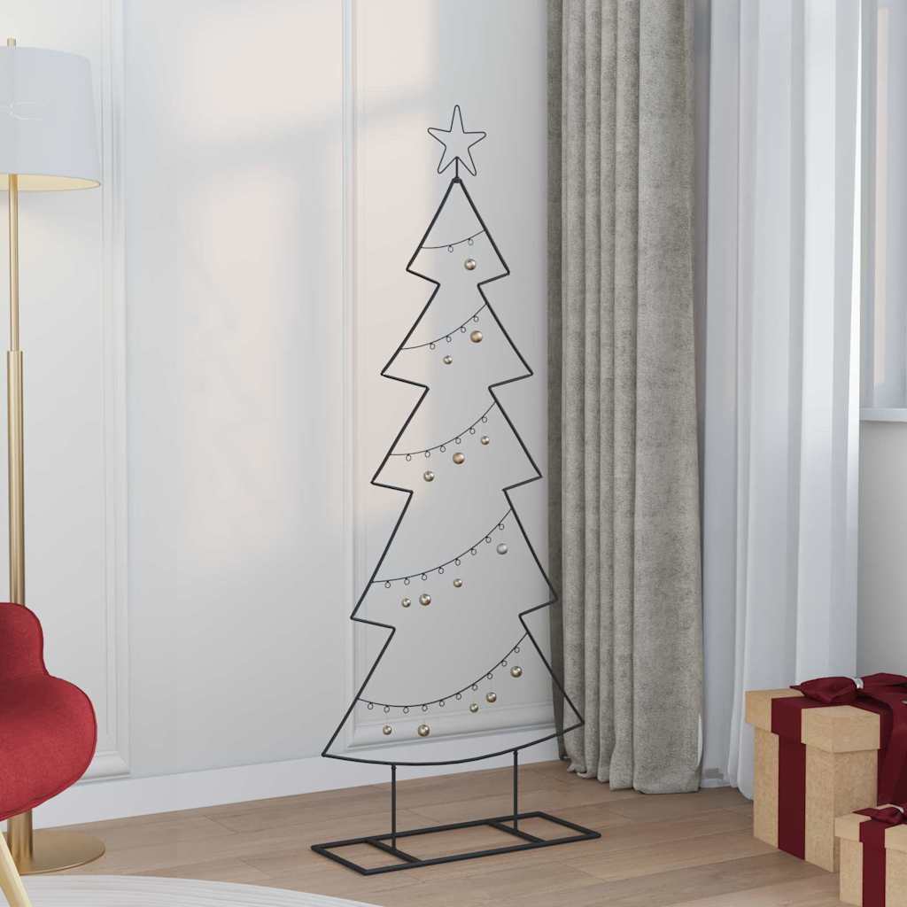 vidaXL Metal Christmas Tree Black 150 cm Steel