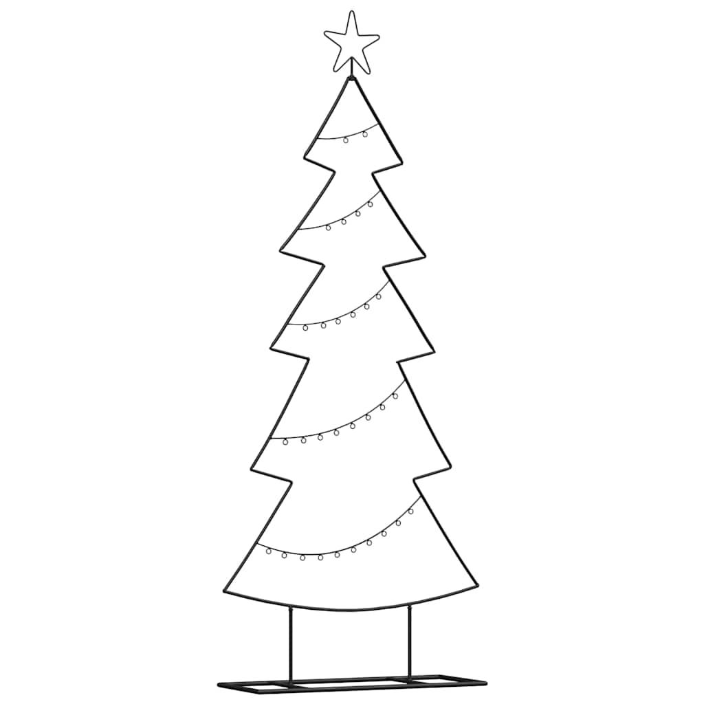 vidaXL Metal Christmas Tree Black 150 cm Steel