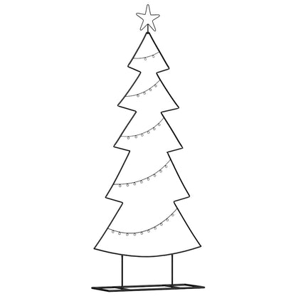 vidaXL Metal Christmas Tree Black 150 cm Steel