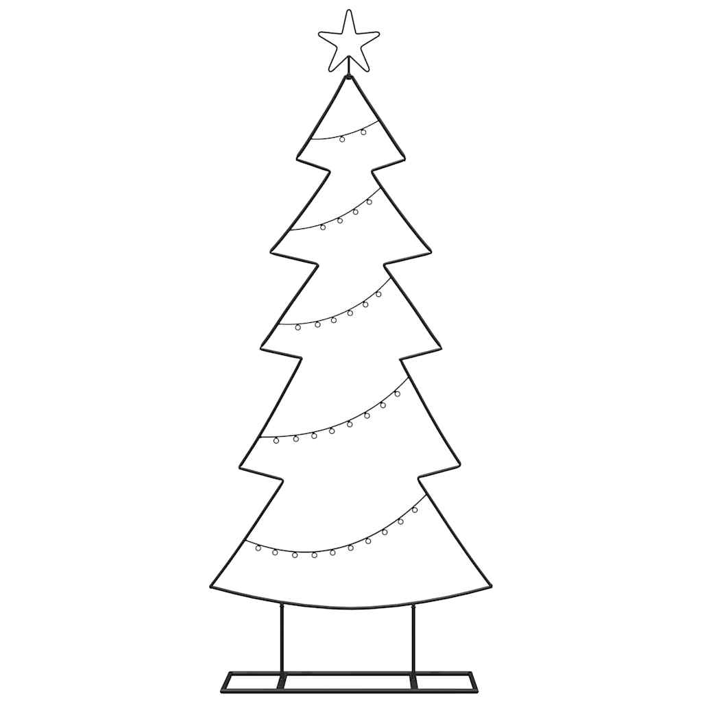 vidaXL Metal Christmas Tree Black 150 cm Steel