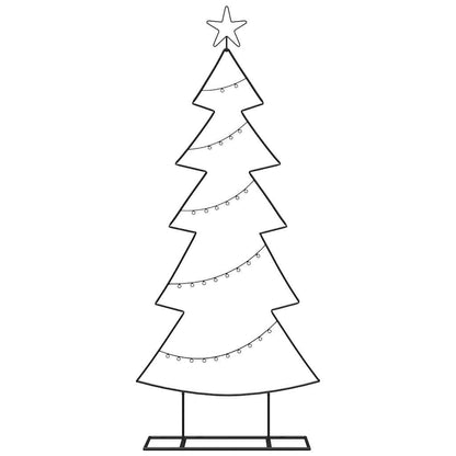vidaXL Metal Christmas Tree Black 150 cm Steel