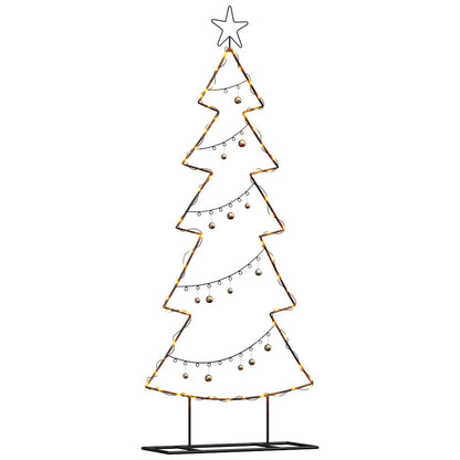 vidaXL Metal Christmas Tree Black 150 cm Steel