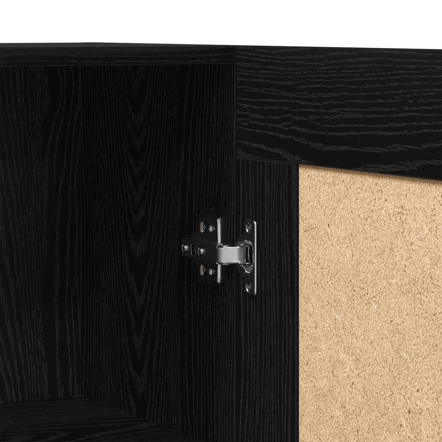 vidaXL Book Cabinet 3-Tier 82.5 x 30.5 x 185 cm Engineered Wood - Black