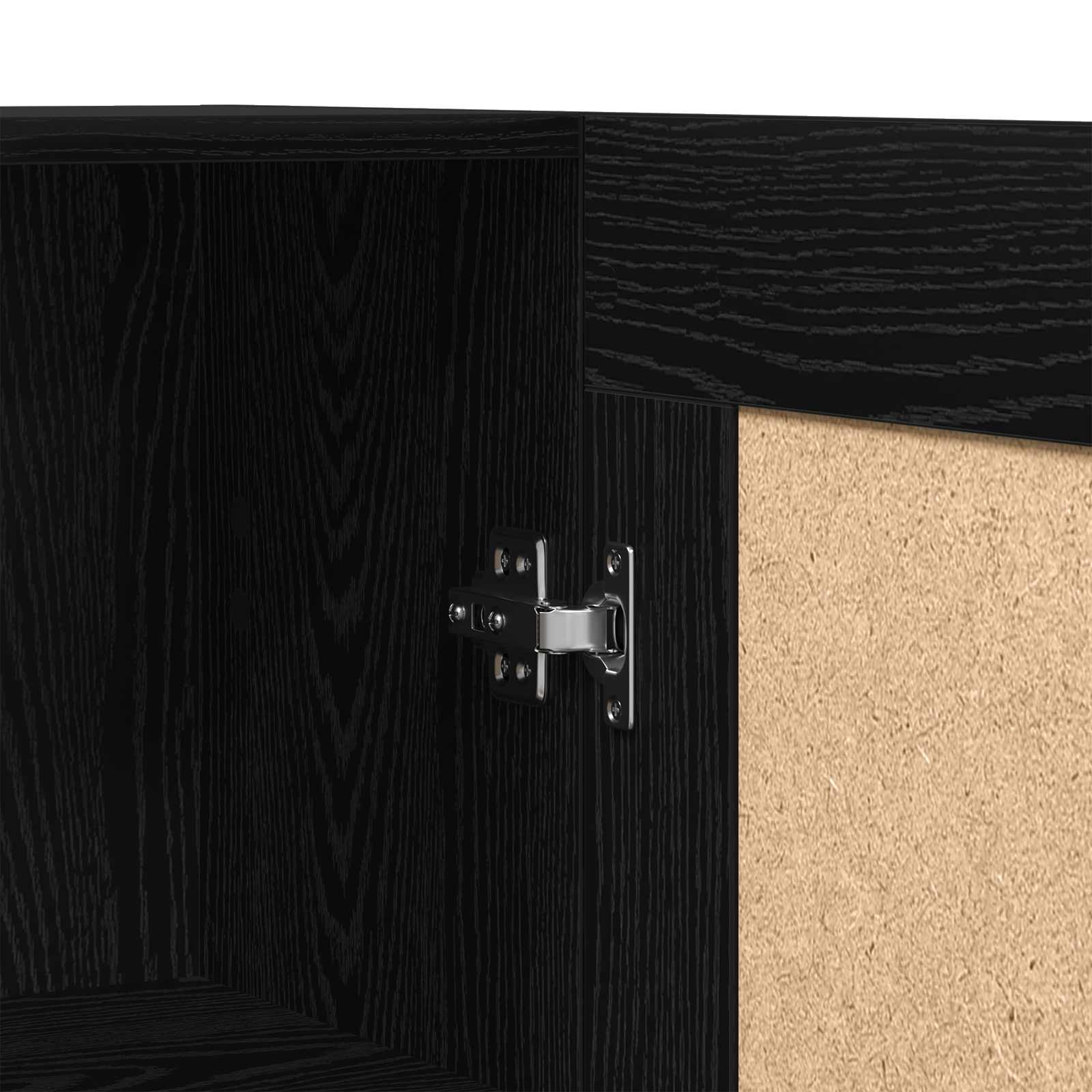 vidaXL Book Cabinet 3-Tier 82.5 x 30.5 x 185 cm Engineered Wood - Black