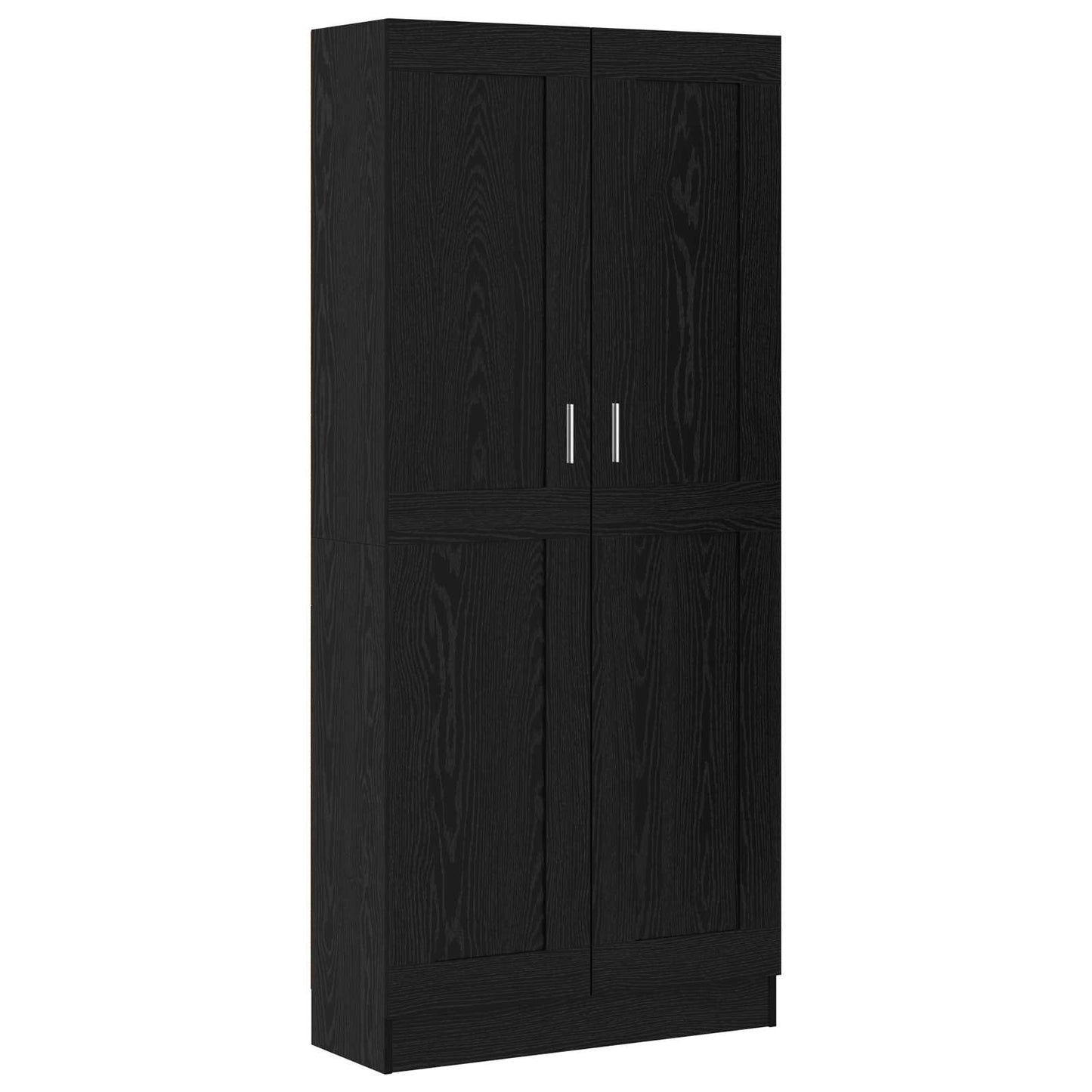 vidaXL Book Cabinet 3-Tier 82.5 x 30.5 x 185 cm Engineered Wood - Black
