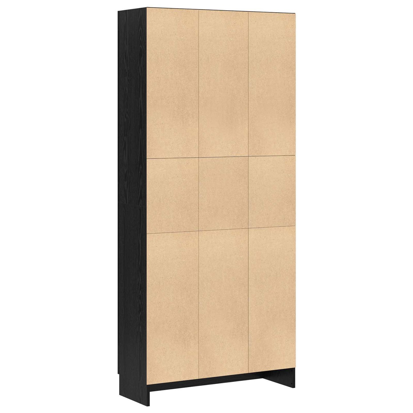 vidaXL Book Cabinet 3-Tier 82.5 x 30.5 x 185 cm Engineered Wood - Black