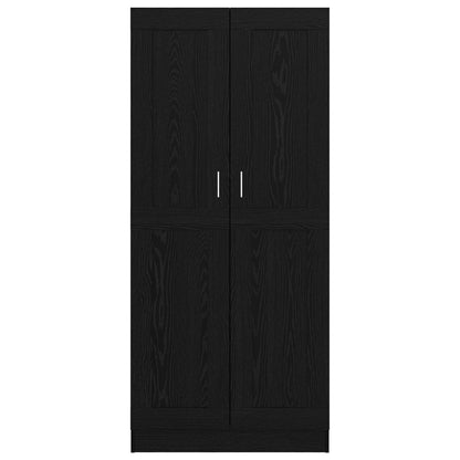 vidaXL Book Cabinet 3-Tier 82.5 x 30.5 x 185 cm Engineered Wood - Black