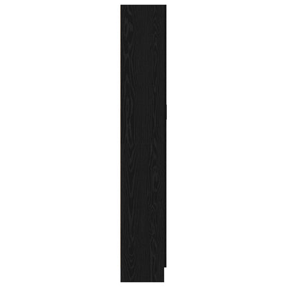 vidaXL Book Cabinet 3-Tier 82.5 x 30.5 x 185 cm Engineered Wood - Black