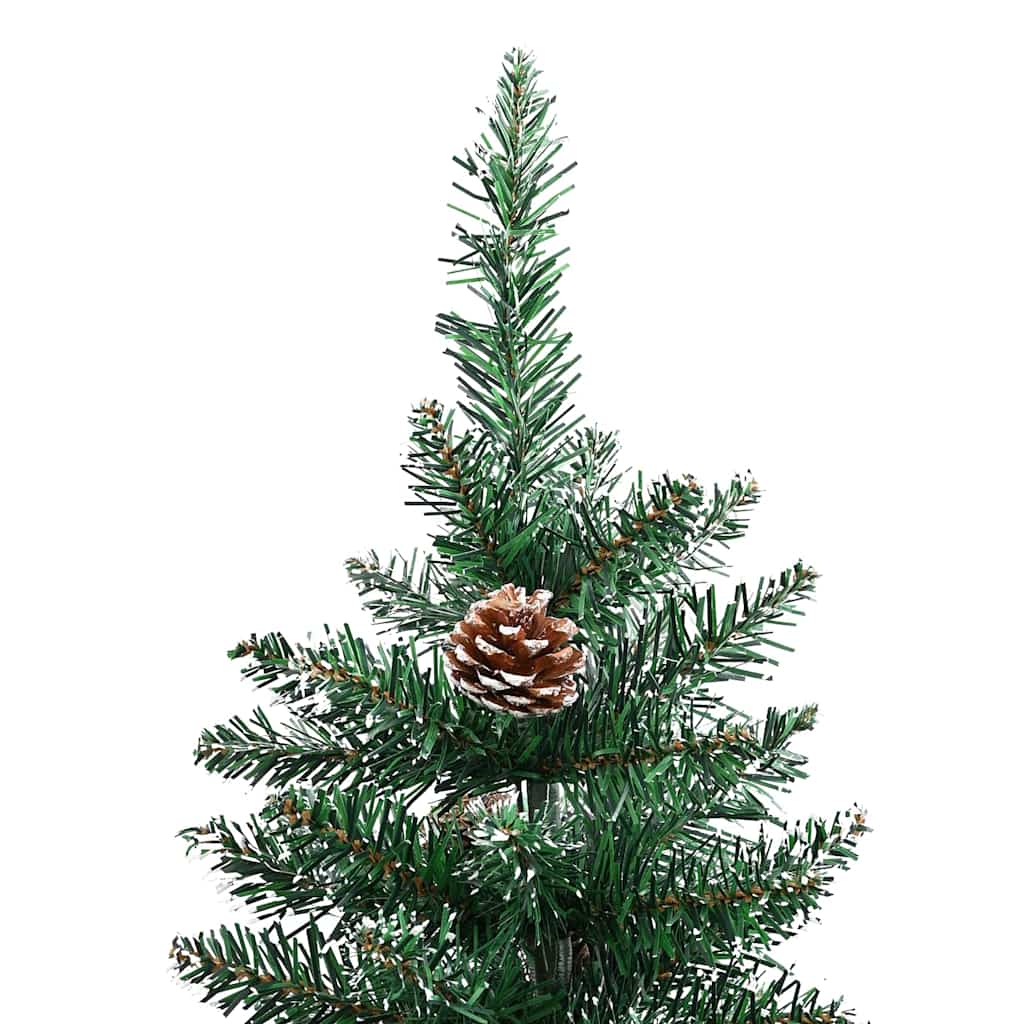 vidaXL Slim Christmas Tree Green 150 cm PVC and Solid Pine wood - 45100