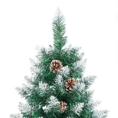 vidaXL Slim Christmas Tree Green 180 cm PVC and Solid Pine wood - 45134