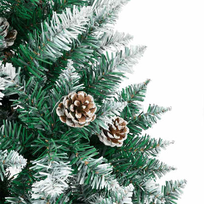 vidaXL Slim Christmas Tree Green 180 cm PVC and Solid Pine wood - 45134