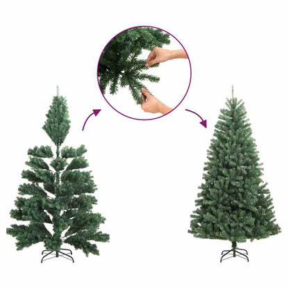 vidaXL Slim Christmas Tree Green 180 cm PVC and Solid Pine wood - 45141