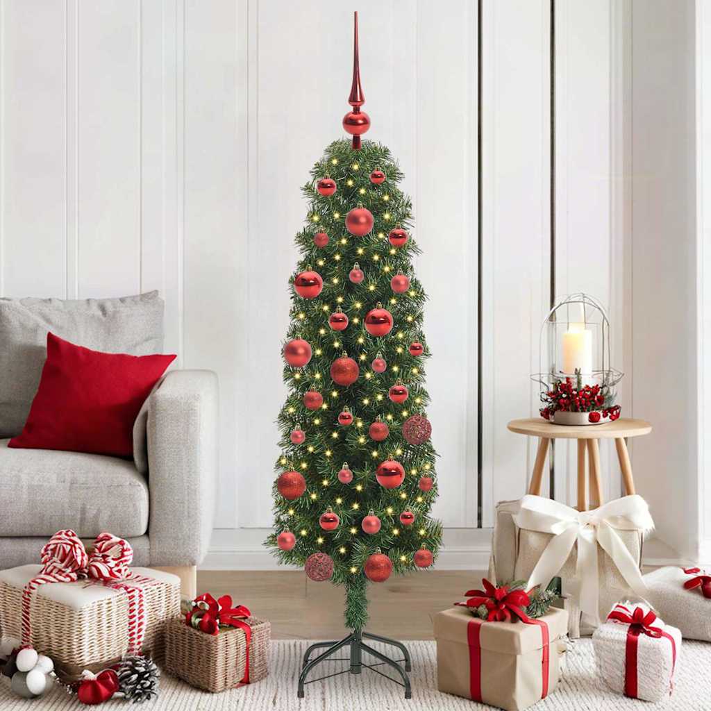 vidaXL Artificial Christmas Tree with 150 LEDs with Stand Green 150 cm - 45237