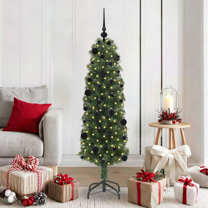vidaXL Artificial Christmas Tree with 150 LEDs with Stand Green 150 cm - 45248