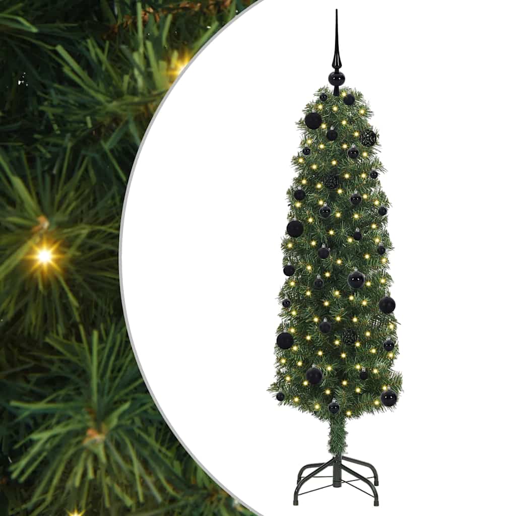 vidaXL Artificial Christmas Tree with 150 LEDs with Stand Green 150 cm - 45248