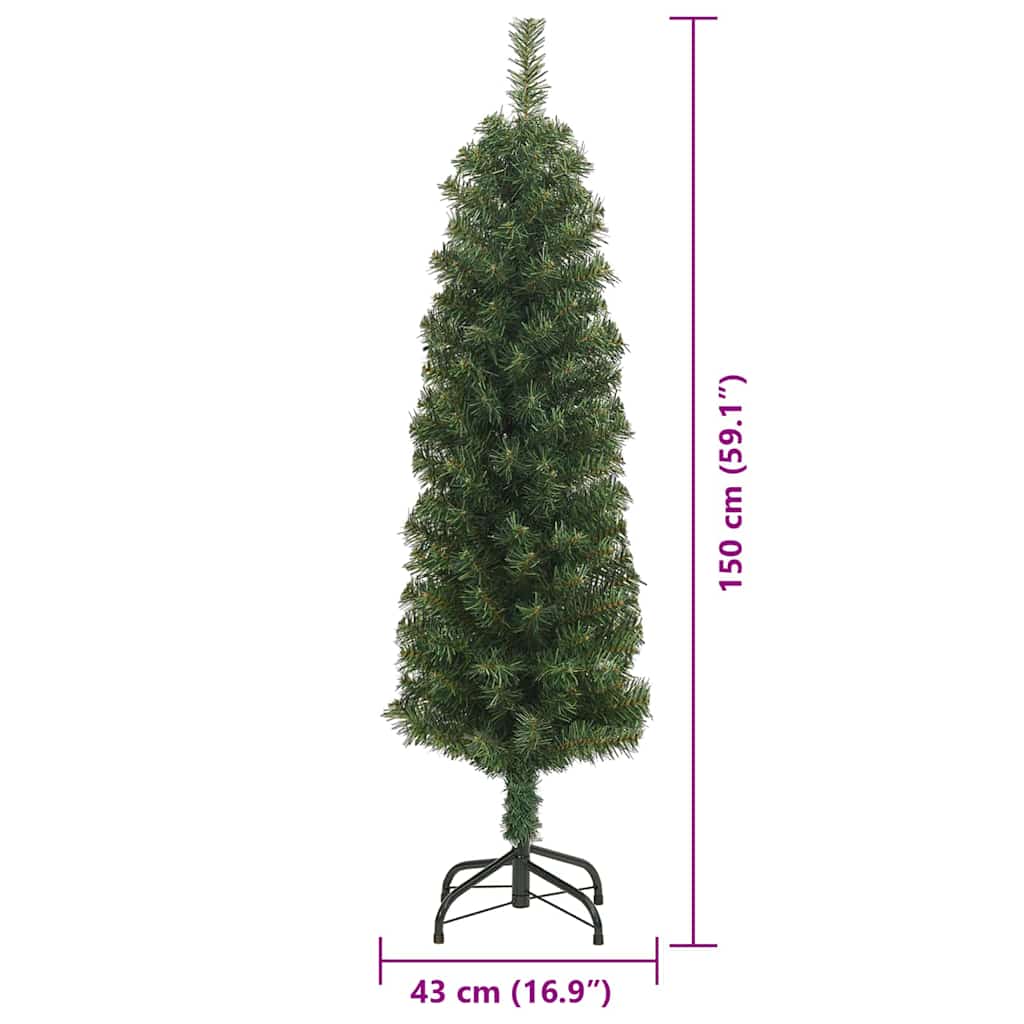 vidaXL Artificial Christmas Tree with 150 LEDs with Stand Green 150 cm - 45253