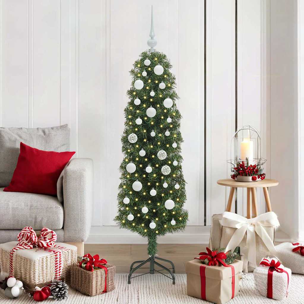 vidaXL Artificial Christmas Tree with 150 LEDs with Stand Green 150 cm - 45257