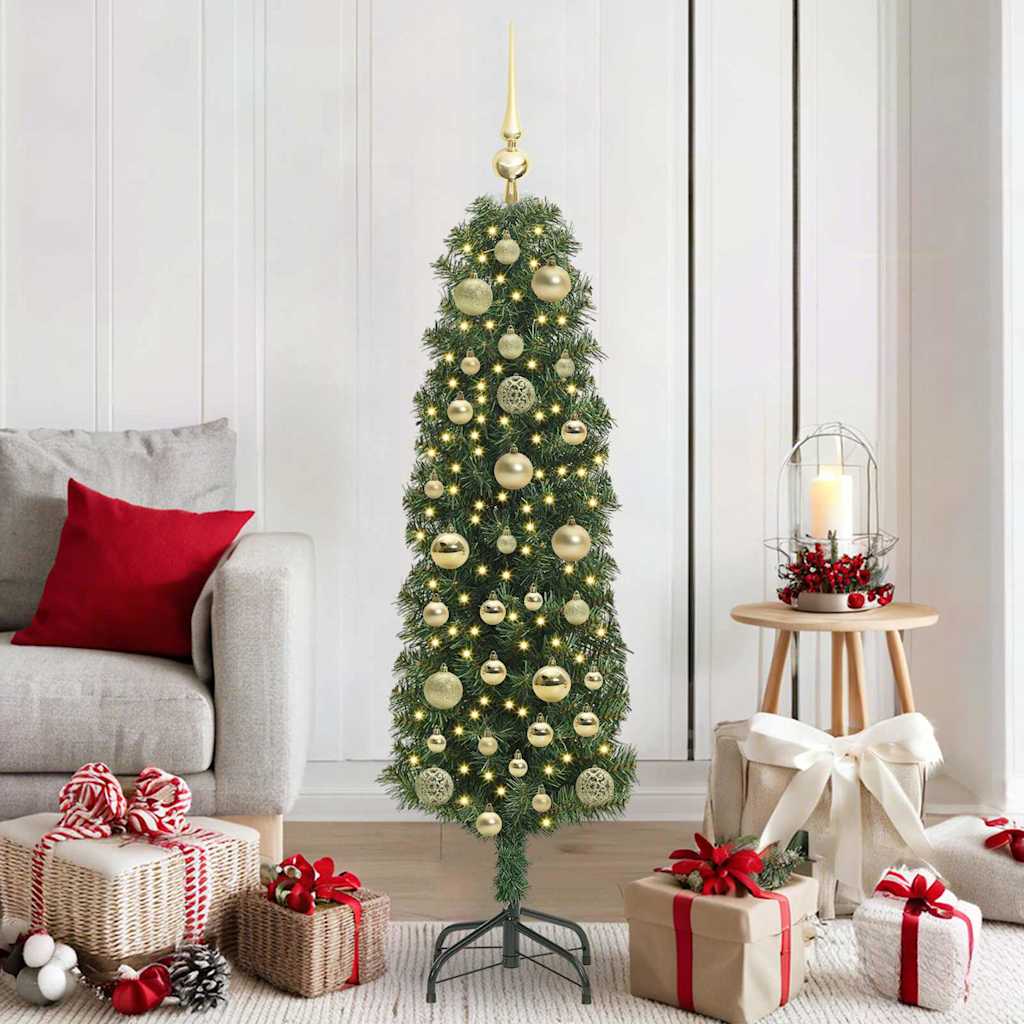 vidaXL Artificial Christmas Tree with 150 LEDs with Stand Green 150 cm - 45258