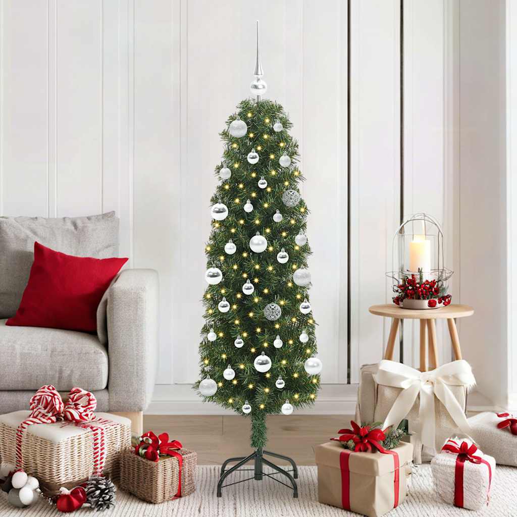 vidaXL Artificial Christmas Tree with 150 LEDs with Stand Green 150 cm - 45265