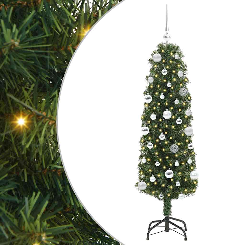 vidaXL Artificial Christmas Tree with 150 LEDs with Stand Green 150 cm - 45265
