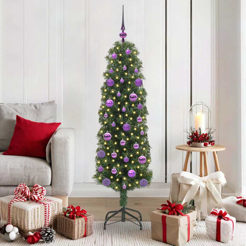 vidaXL Artificial Christmas Tree with 150 LEDs with Stand Green 150 cm - 45266