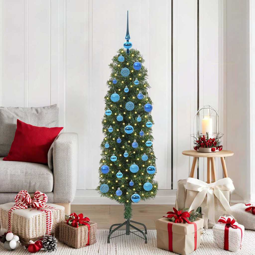 vidaXL Artificial Christmas Tree with 150 LEDs with Stand Green 150 cm - 45277